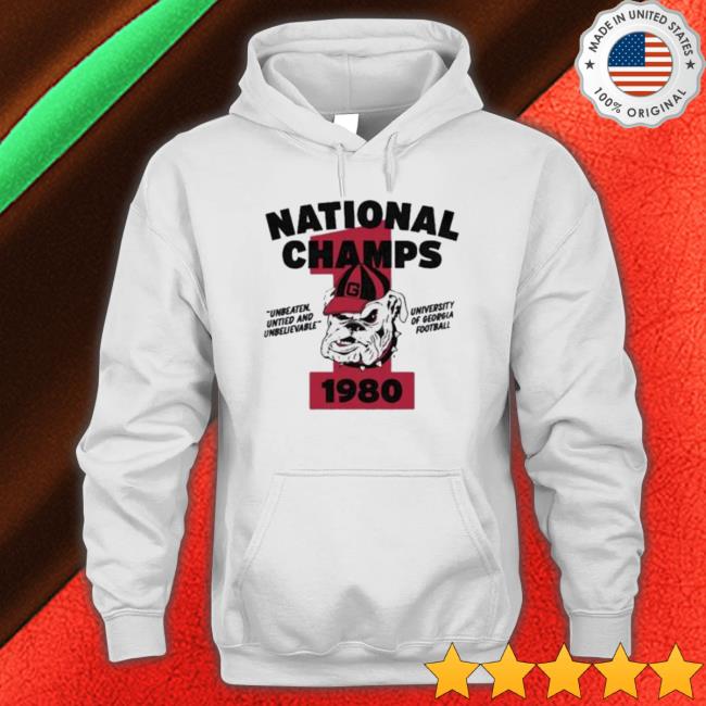 Georgia 1980 National Champs Georgia Go Dawgs 90S Footbal Crewneck Sweatshirt