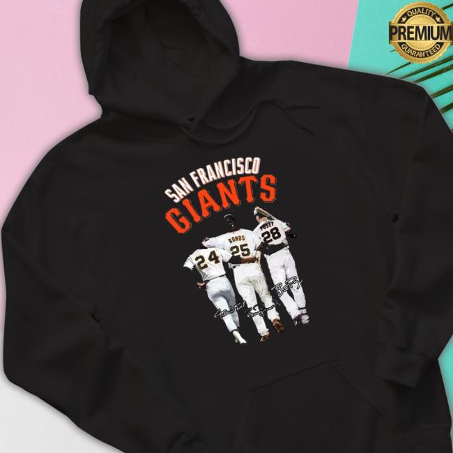 2022 San Francisco Giants Bonds vs Posey signatures Hoodie 2022 San Francisco Giants Bonds vs Posey signatures Long Sleeve T Shirt