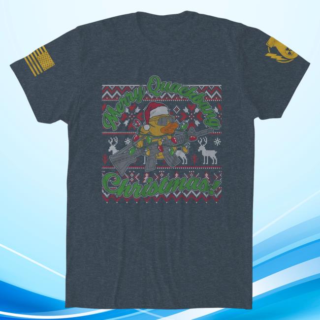Official Bunker Branding Merch The Fat Electrician Quackbang Christmas Tshirt Midnight Navy Bunkerbranding