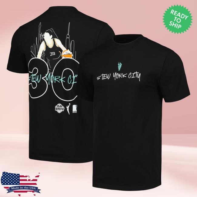 Official Ny Liberty Merch Store Unisex Round21 Breanna Stewart Black New York Liberty Player Illustration New Shirt Ny Liberty Apparel Shop