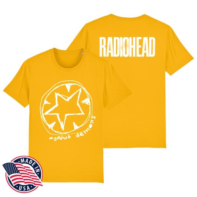Radiohead Official Merch Store Radiohead Against Demons Yellow T-Shirts Radiohead Clothing Apparel Muse Shop W.A.S.T.E. UK