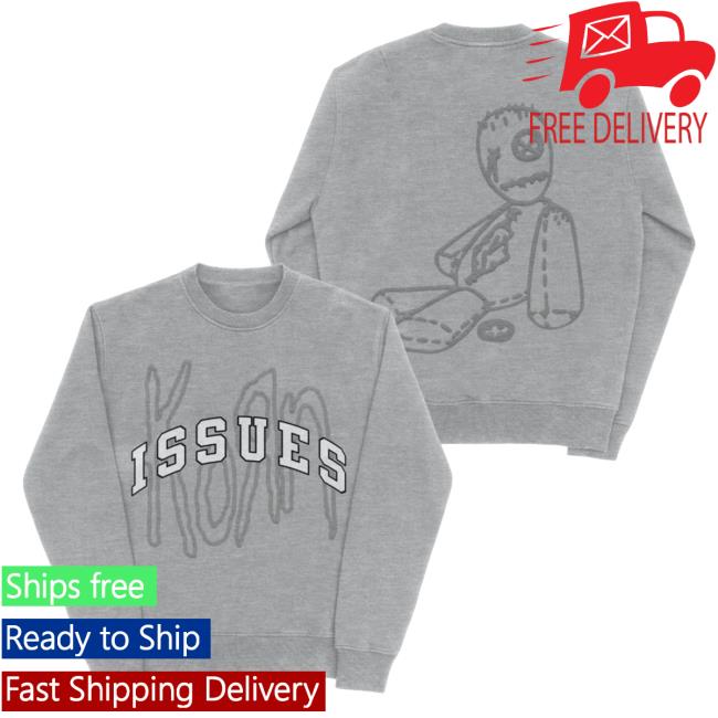 Official Korn Clothing Store Shop Merch Korn Issues Doll Varsity Sweatshirts