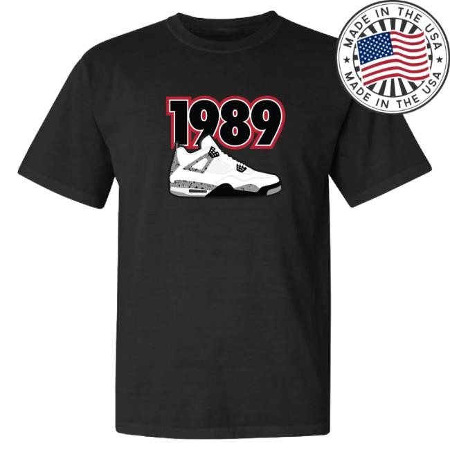 Classic 89 White Cement Tee Vintage Black Since Apparel