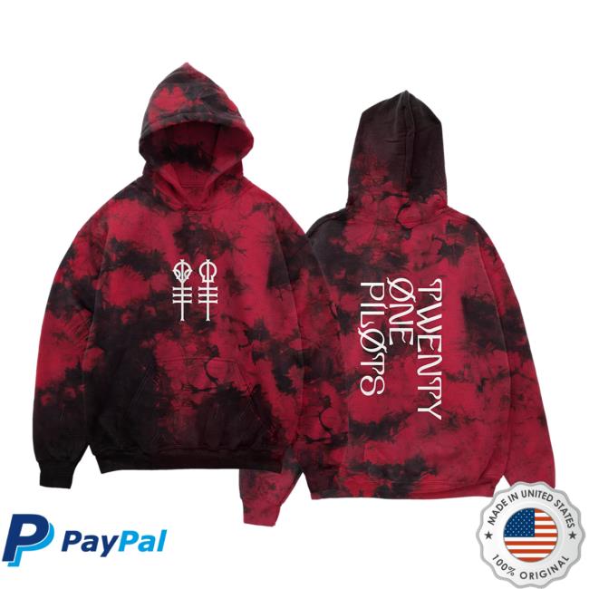 Official Twenty One Pilots Keys Red Wash Long Sleeve Shirt