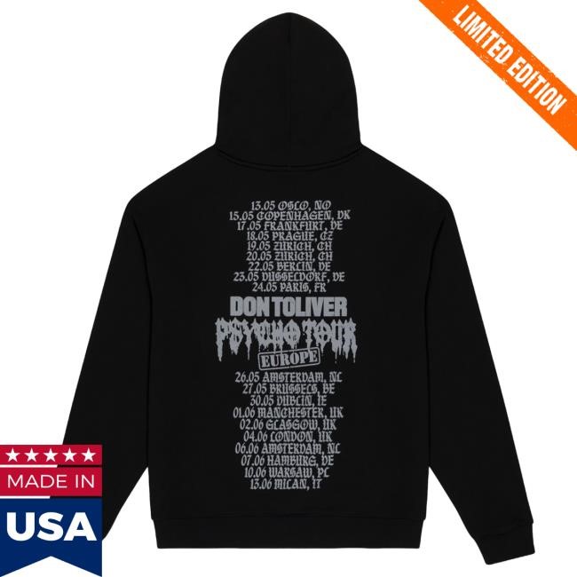 Psycho Tour Emblem Hoodie 2026 Stage Ready Don Toliver