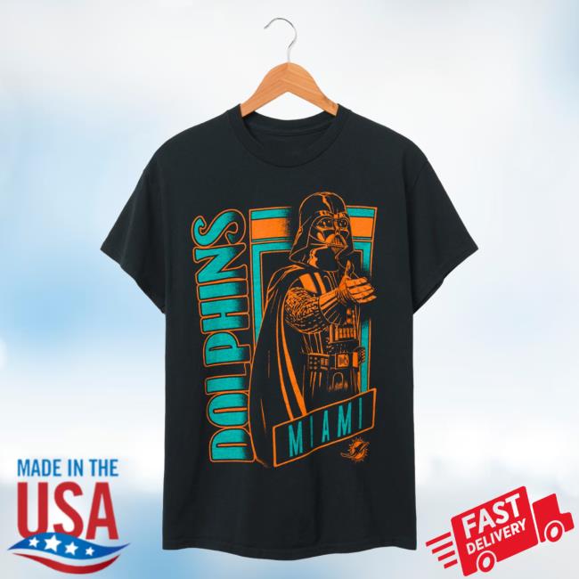 Official Junk Food Apparel Clothing Store Shop Junkfoodclothing Miami Dolphins and the legendary Darth Vader Tee Shirt