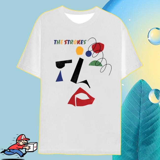 The Strokes Abstract White New T-Shirt | The Strokes Merch Shop
