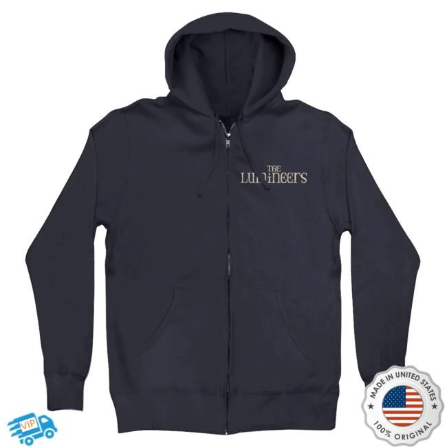 The Lumineers Winged Logo Zip Up Pullover 2024 Hoodie - The Lumineers Merch Shop