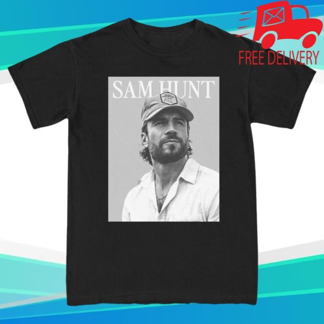 Official Sam Hunt Merch Outskirts 2024 Black Photo Shirt New SamHunt
