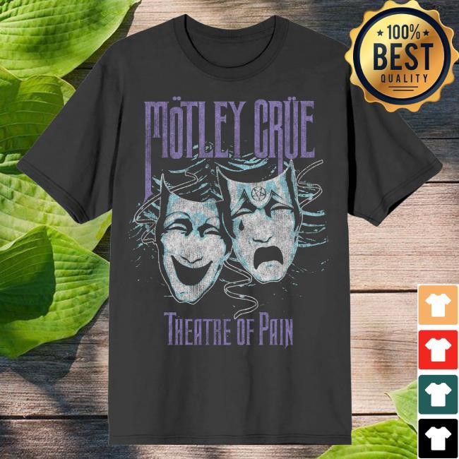 Official Mötley Crüe Merch Motley Crue Theatre of Pain Charcoal Cover Top Shirt