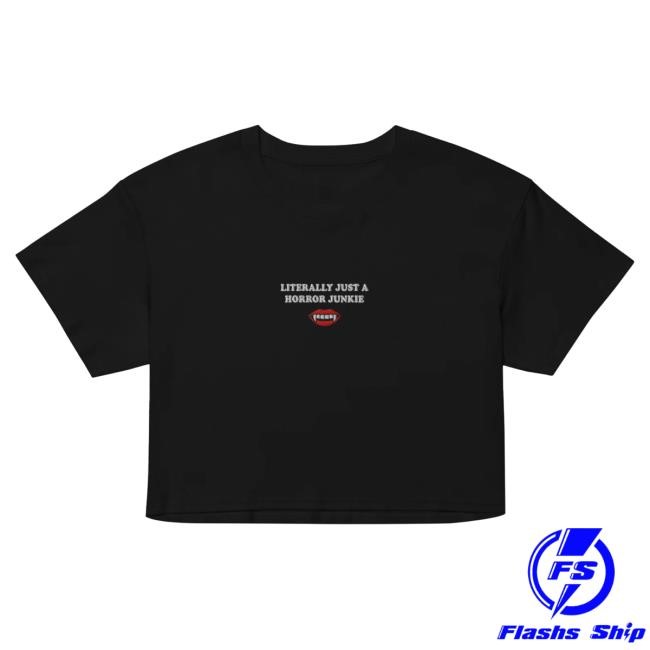 Official Murder with my Husband Horror Junkie Cropped T Shirt MWMH Postcat