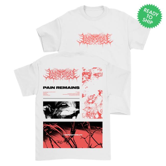 Official Lorna Shore Store Merch Lorna Shore Pain Remains Eden Tees White LornaShore