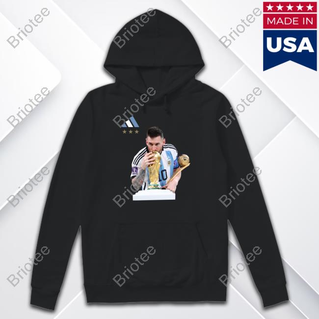 Official Messi Kiss Cup T-Shirt Argentina's 3Rd World Cup Title