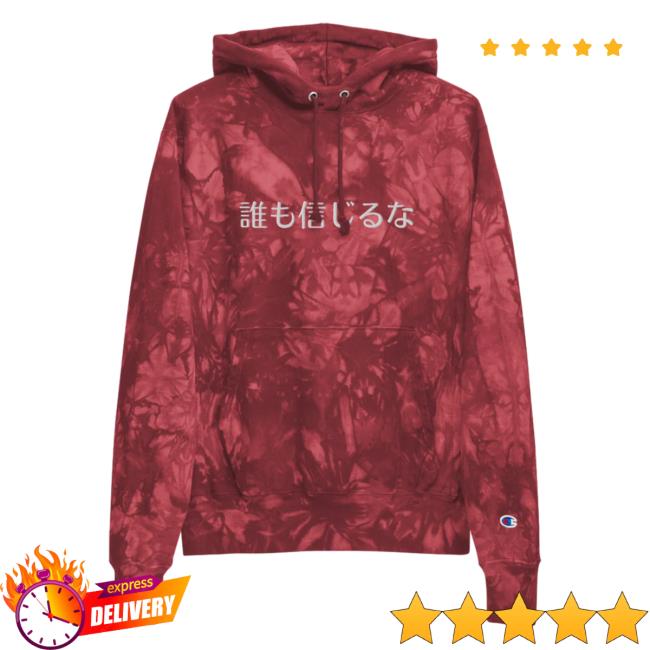 Official Yujin Clothing x Champion Trust No One Tie Dye Crewneck Red Tie-Dye