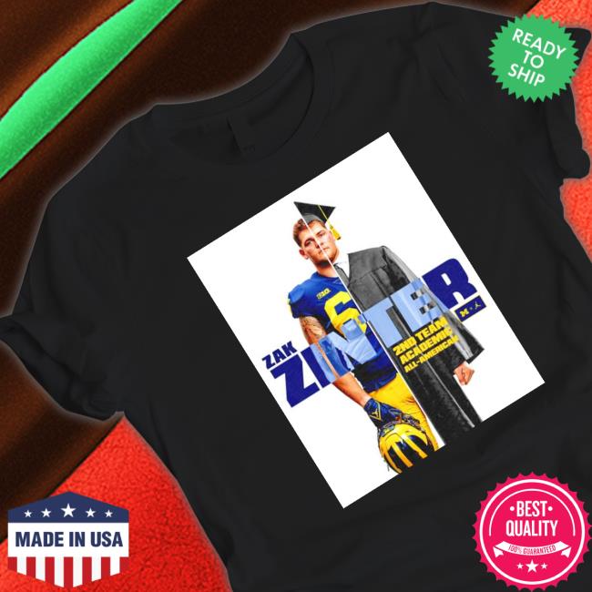 Official Zak Zinter 2nd team academic all-American Shirt