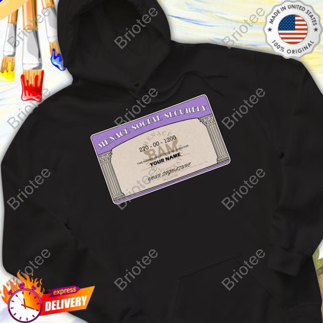 Customizeable BAM Black Social Security Long Sleeve Tee