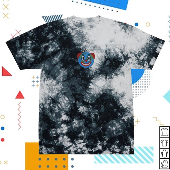 Official Liberty Maniacs Clown World Oversized Tie Dyed Tee Black / White Libertymaniacs