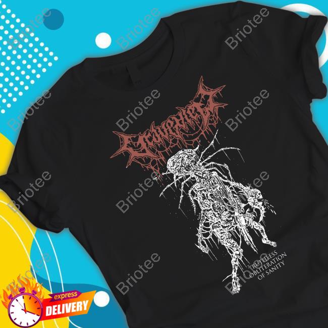 Official Night Shift Merch Graveview Ruthless Obliteration Of Sanity T Shirt