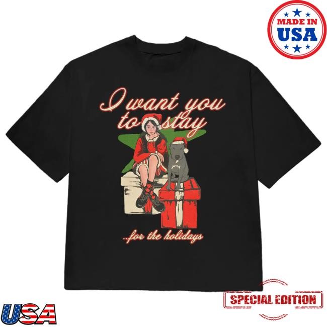 Official Billie Eilish Merch Store Shop Billie Eilish Stay For The Holidays Tshirt BillieEilish