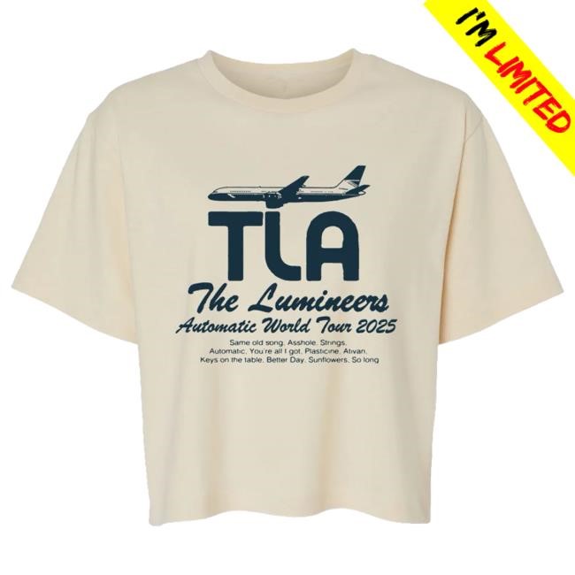 Official Lumineers Automatic Tour Ladies Crop Shirts