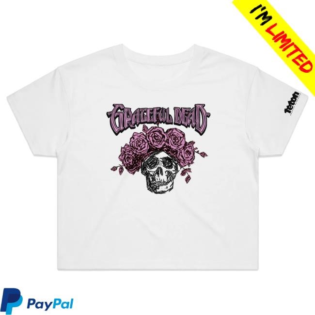 Grateful Dead 60th x TGR 60th Skull & Roses Crop T Shirt