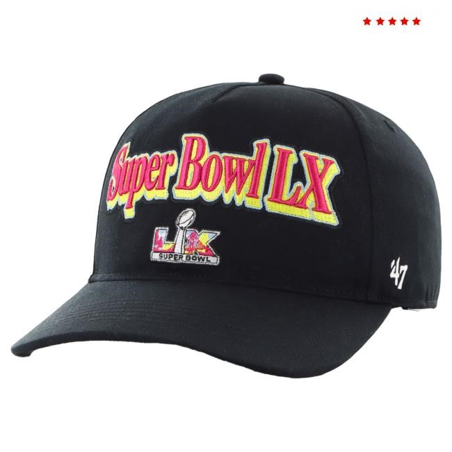 Script Fade NFL Super Bowl LX '47 Black Hitch Hat Style Legacy 2026 Super Bowl LX NFL '47 Black Script Fade Hat