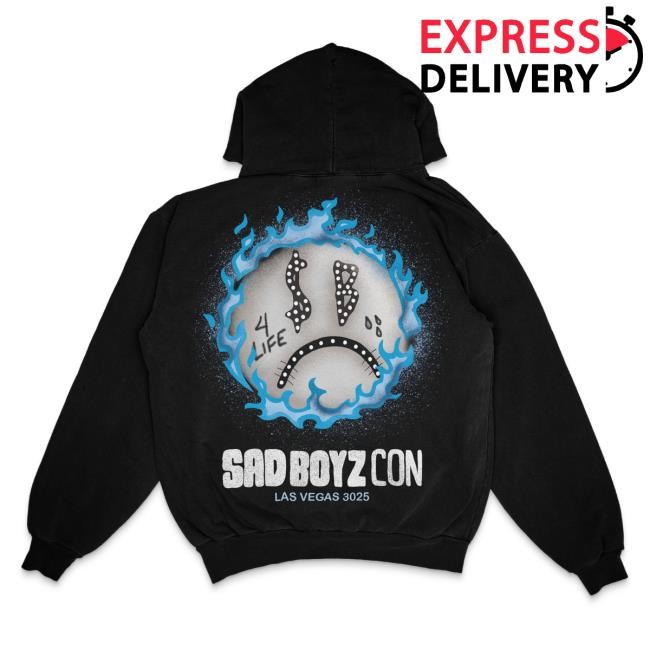 Official Sad Boyz Merch Sad Boyz Blue Face Hoodie