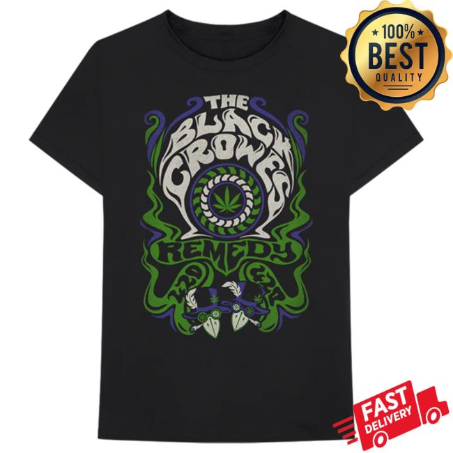 Official The Black Crowes Remedy 420 Black Popover Shirt