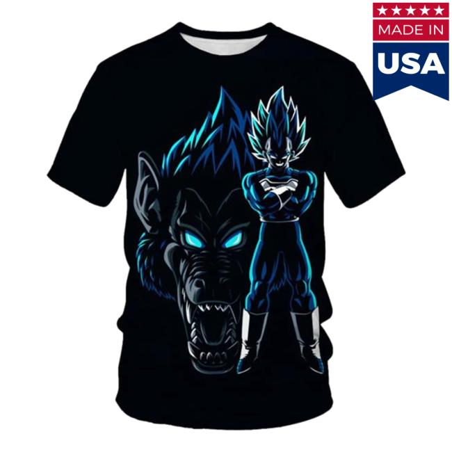 Dragon Ball Z Clothing Super Saiyan Blue Vegeta Workout Summer Tee