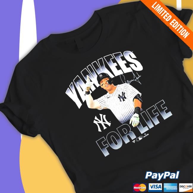 Official Aaron Judge New York Yankees For Life Signature Sweatshirt