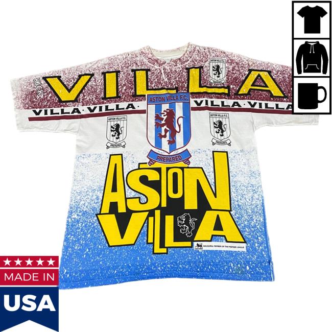 Official Thentwrk 1992 Aston Villa EPL Soccer AOP Hooded Sweatshirt 3D All Over Print