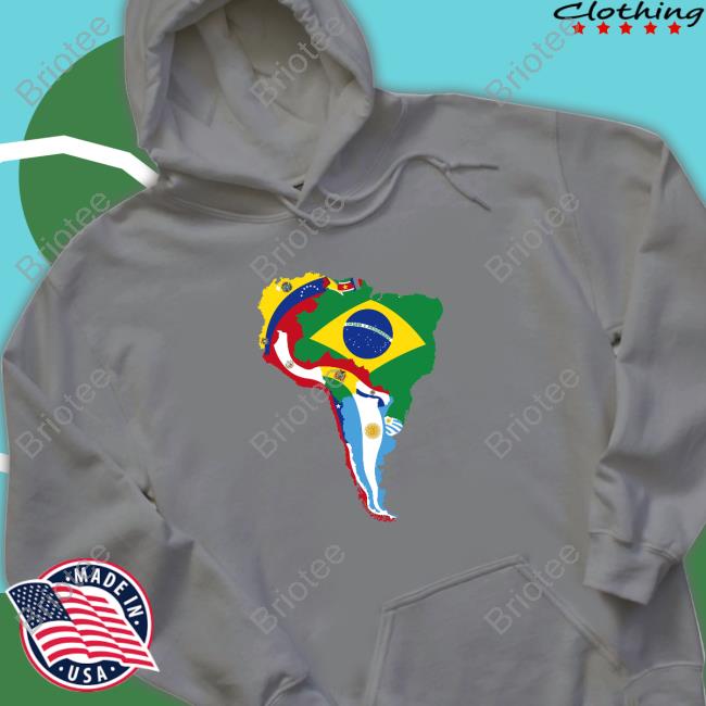 South America Flag Map Shirts