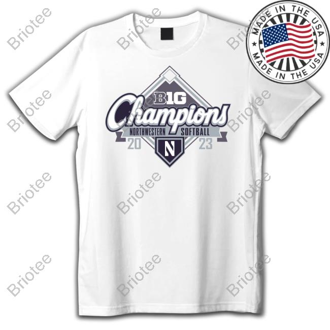 NCAA Shop Northwestern Wildcats 2023 Big Ten Softball Regular Season Champions T Shirt