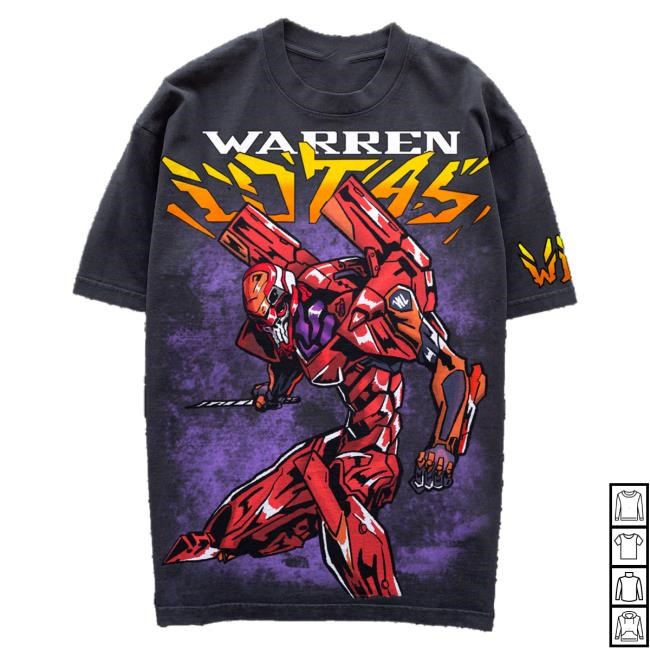 Official Warren Lotas Merch Store Orange Robot New Shirt - Vintage Black