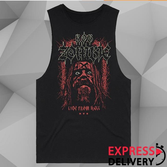 Official Rob Zombie Merch Freak With Thorns Sleeveless Tees