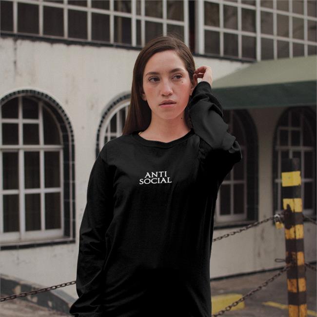 Anti Social Shirt Dark Heather Dannied01 Dannie D