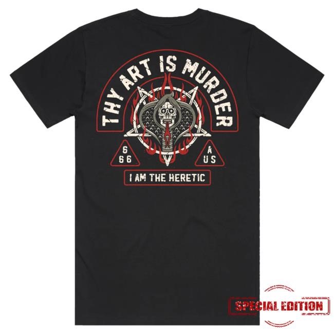 Official Merch Warfare Thy Art Is Murder I Am The Heretic // Shirt (Black)