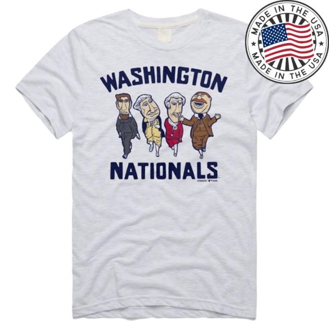 Homage Washington Nationals Grey Presidents Race Short Sleeve Fashion Tee | Rally House Official Merch Store – Buy Official MLB T Shirt
