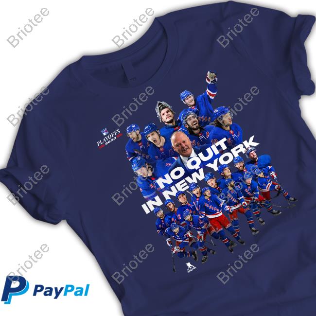 Madison Square Garden Shop No Quit In New York Rangers 22-23 Playoff Team Photo Tee Shirt