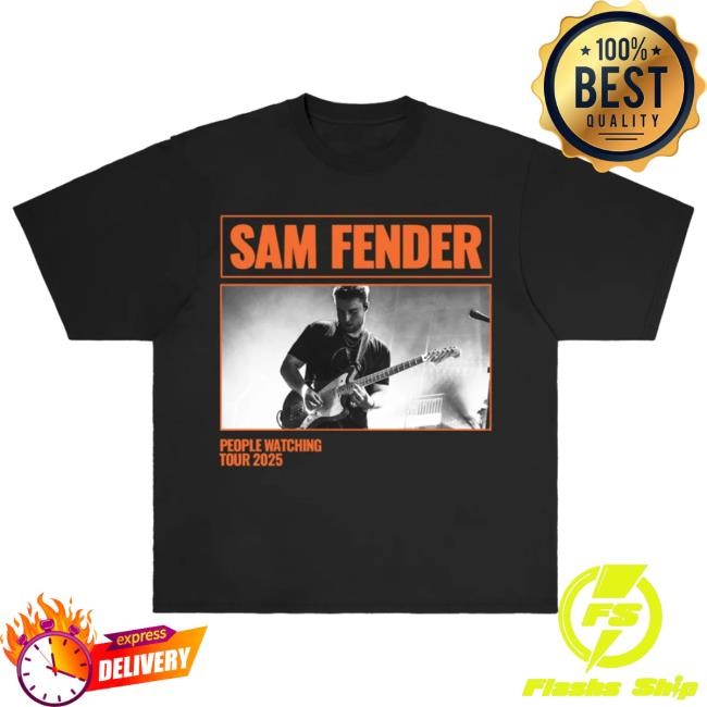 Official Sam Fender Merch Store People Watching Tour 2025 Dateback Tshirt SamFender