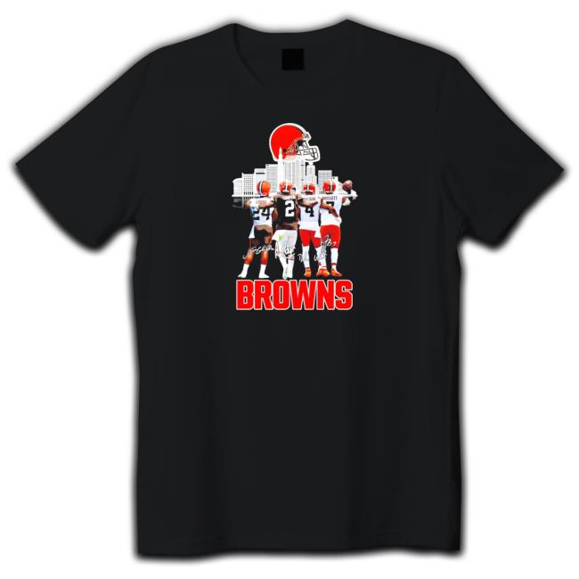 Cleveland Browns Nick Chubb Amari Cooper Deshaun Watson and Jacoby Brissett signatures Shirt