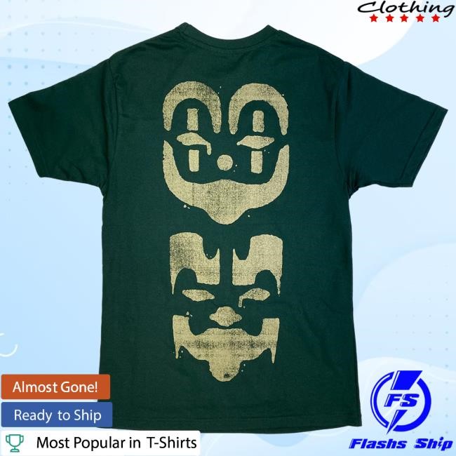 Official Icp Merch Store Insane Clown Posse Face Paint T Shirt In Green