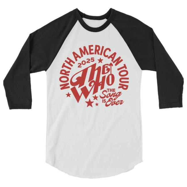 Official The Who Store The Song is Over Tour Raglan Long Sleeve Shirt The Who Rock Band
