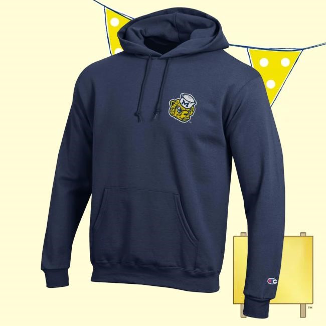 Michigan Wolverines Powerblend Retro Logo Hoodies The M Den Shop