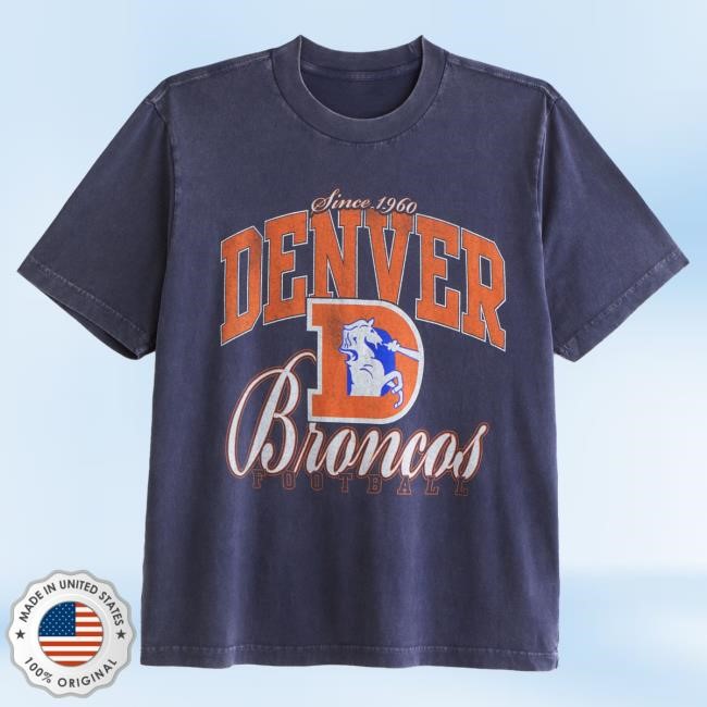 Official Abercrombie And Fitch Merch Denver Broncos Vintage-Inspired Graphic Shirts NFL by Abercrombie