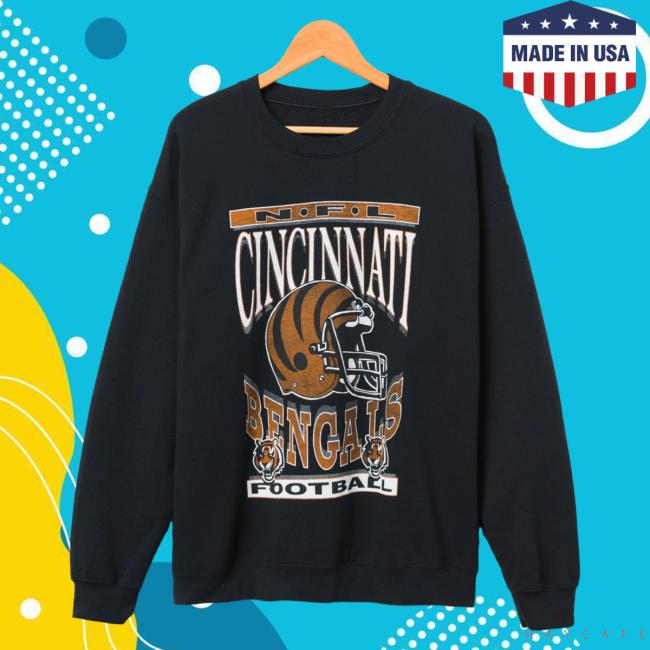 Official Junk Food Apparel Clothing Store Shop Junkfoodclothing Cincinnati Bengals Football Helmet Flea Market Sweatshirt