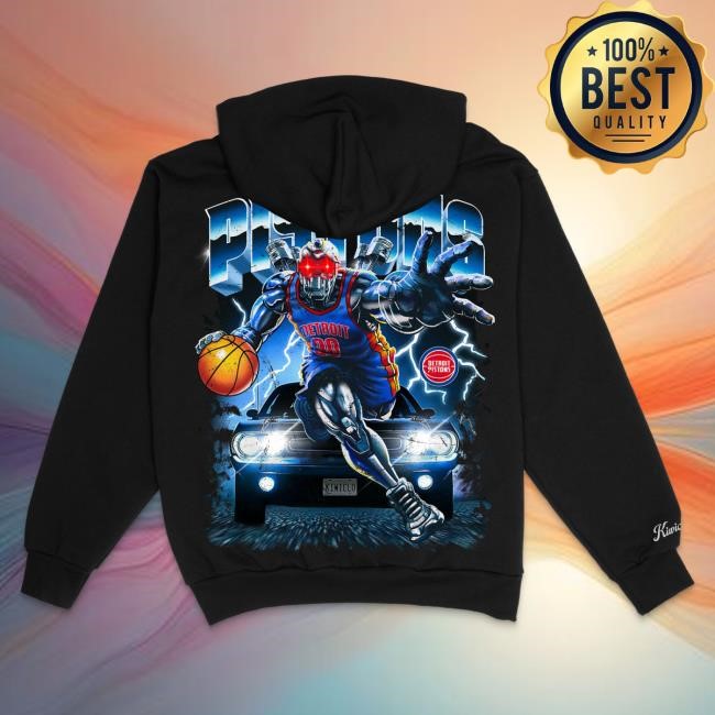 Official Kiwiclo Merch Store Pistons Horsepower Popover Hoodie Black
