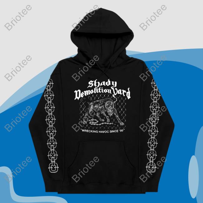 Official Eminem Clothing Store Shop Merch Slim Shady Demolition Junkyard Dog Sweater Black