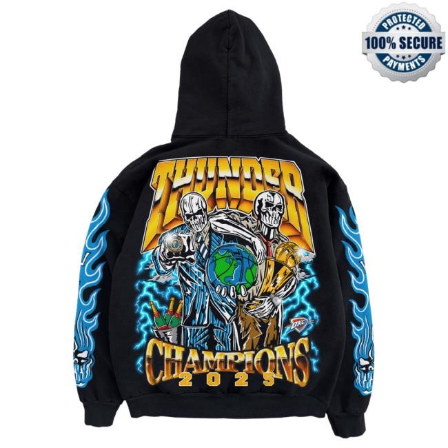 Thunder World Champs Pullover Hoodie - Black | Warren Lotas Official NBA