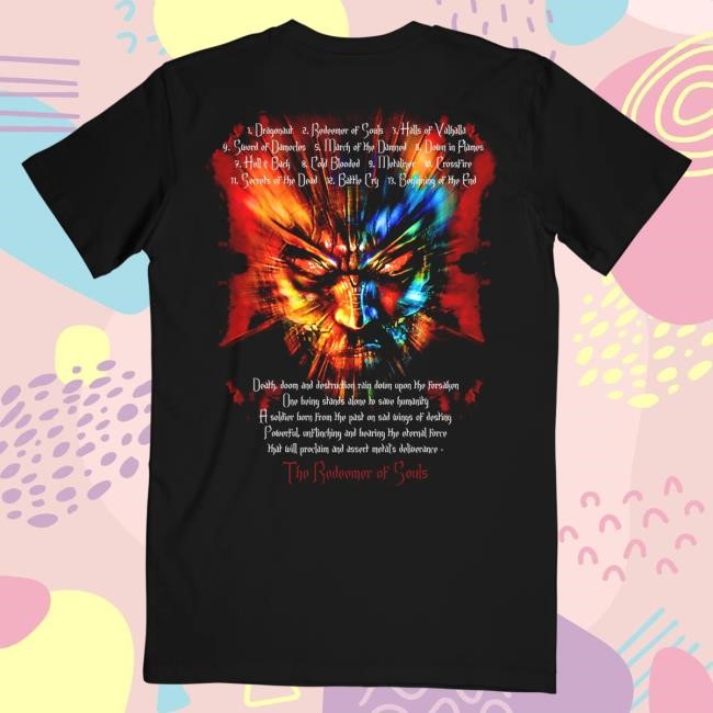 Official Judas Priest Redeemer of Souls Tracklist Tee